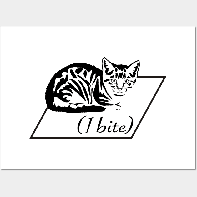 Bite Kitten Wall Art by Nerdpins